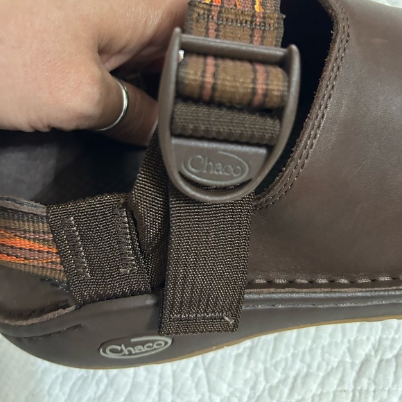 Chaco Men's Brown Slip-On Shoes with Orange Accents - Picture 12 of 12